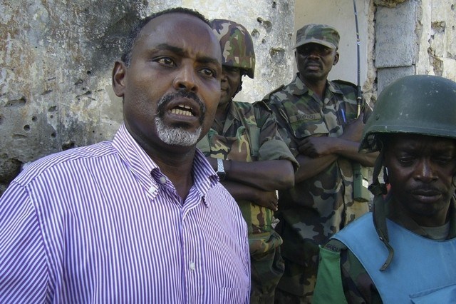 Mohamoud Nur, left, was mayor of Mogadishu, and a bit of a national celebrity, from 2010 to 2014. Kathrine Houreld / AP Photo